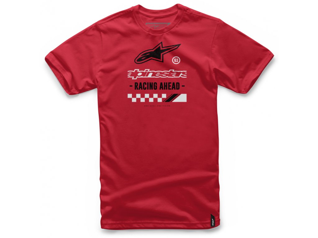 Pánské červené tričko AHEAD TEE Alpinestars krátké 1037-72024 30