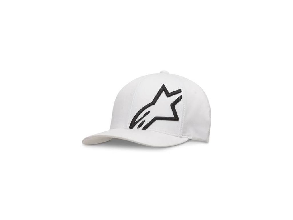 Pánská bílo-černá kšiltovka CORP SHIFT 2 FLEXFIT Alpinestars 1032-81008 2010 (Varianta S-M)