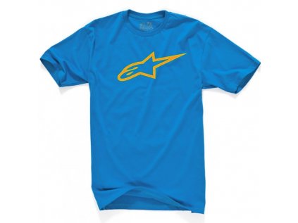 Pánské modro-oranžové tričko AGELESS CLASSIC TEE Alpinestars krátké 1032-72030 7640