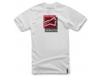 Pánské bílé tričko OVERLAP TEE Alpinestars krátké 1037-72056 20
