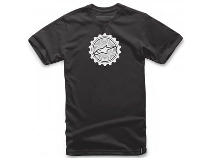 Pánské černé tričko GEARED TEE Alpinestars krátké 1018-72014 10