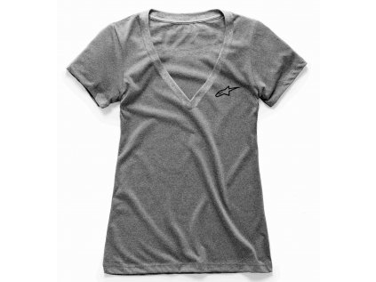 Dámské šedé tričko AGELESS VNECK TEE Alpinestars krátké 1W38-73000 1026 1038-73000 1026