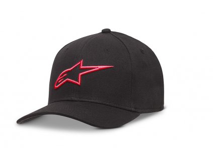 Pánská černo-červená kšiltovka AGELESS CURVE HAT Alpinestars 1017-81010 1030