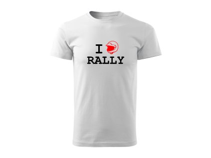 Pánské tričko bílé I Love Rally Petrolhead Shop originals