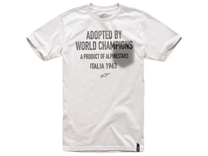 Pánské světle šedé tričko ADOPTED TEE Alpinestars krátké 1014-76005 12 (Varianta S)