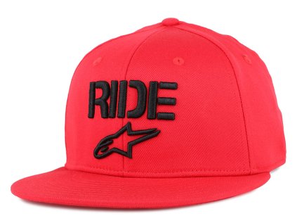 Pánská červená kšiltovka RIDE FLAT HAT Alpinestars 1016-81024 30 (Varianta S-M)