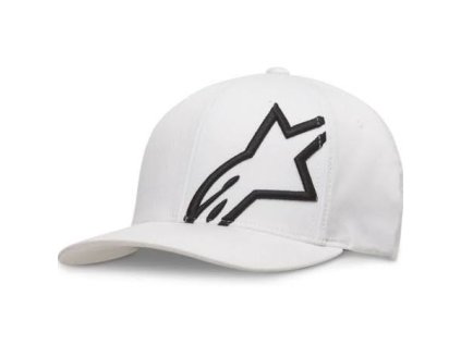 Pánská bílo-černá kšiltovka CORP SHIFT 2 FLEXFIT Alpinestars 1032-81008 2010 (Varianta S-M)