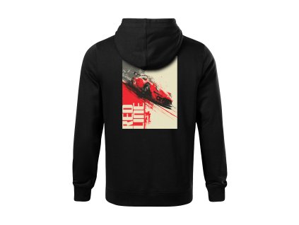 02 4TS mikina CERNA zadek RED LINE