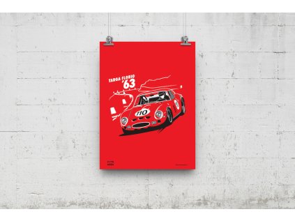 Poster Lusso Legends Ferrari 250 GTO Targa Florio 1963