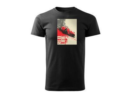 4TS tricko CERNA RED LINE predek