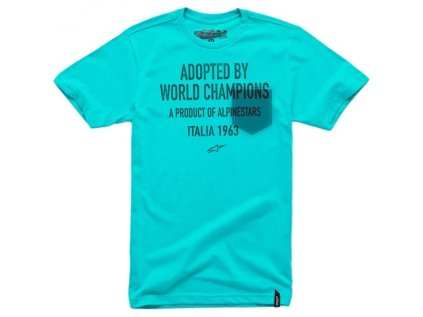 Pánské modré tričko ADOPTED TEE Alpinestars krátké 1014-76005 7086 (Varianta S)
