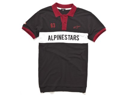 Pánské černé polo HARPER SS Alpinestars krátké 1035-41001 10 (Varianta S)