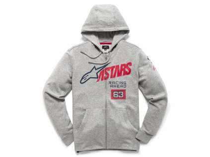 Pánská šedá mikina TITLE ZIP HOODIE Alpinestars 1210-51300 1026 (Varianta M)