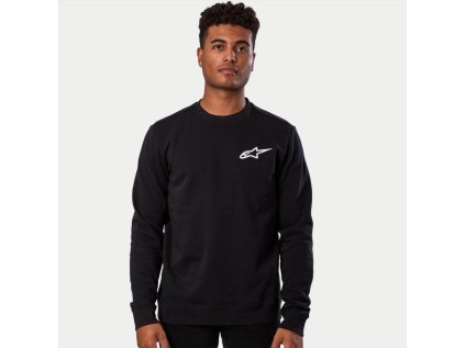 Pánská černá mikina AGELESS CHEST CREW FLEECE Alpinestars 1232-51020 10 (Varianta M)