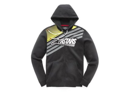 Pánská černá mikina STRIPEY FLEECE Alpinestars 1019-53009 10 (Varianta M)