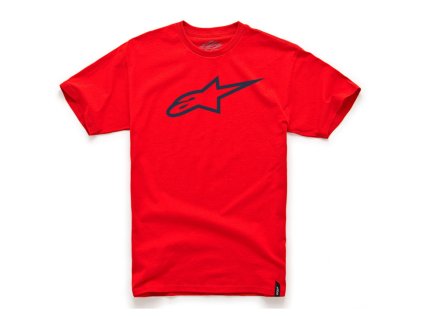 Pánské červeno-černé tričko AGELESS CLASSIC TEE Alpinestars krátké 1032-72030 3010 (Varianta M)