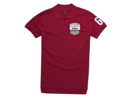 Pánské červené polo PIVOT SS Alpinestars krátké 1035-41002 30 (Varianta S)