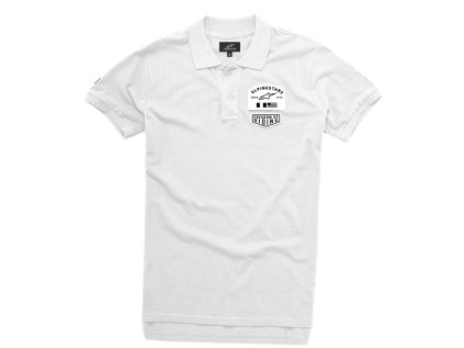 Pánské bílé polo PIVOT SS Alpinestars krátké 1035-41002 20 (Varianta S)