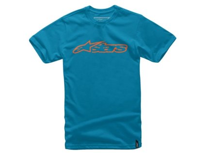 Pánské modro-oranžové tričko BLAZE CLASSIC TEE Alpinestars krátké 1032-72032 7640 (Varianta S)
