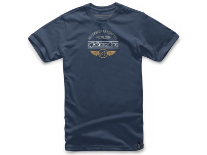 Pánské modré tričko JEFE TEE Alpinestars krátké 1037-72050 70 (Varianta S)