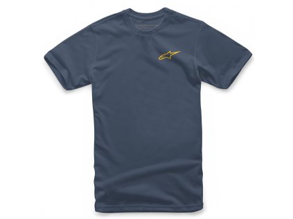 Pánské modro-žluté tričko NEU AGELESS TEE Alpinestars krátké 1018-72012 7059 (Varianta S)