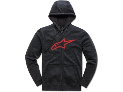 Pánská černo-červená mikina AGELESS II ZIP HOODIE 1038-53052 1030 (Varianta S)