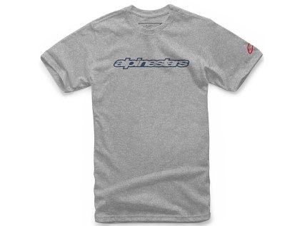 Pánské šedé tričko WORDMARK TEE Alpinestars krátké 1036-72015 1713 (Varianta S)