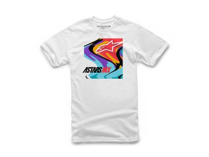 Pánské bílé tričko SWIRLY TEE Alpinestars krátké 1211-72009 20 (Varianta S)