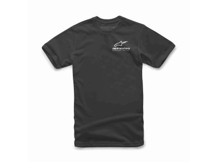 Pánské černé tričko CORPORATE TEE Alpinestars krátké 1213-72000 10 (Varianta S)