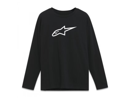 Pánské černo-bílé tričko BACKHAND LS CSF TEE Alpinestars 1244-71030 10 (Varianta M)