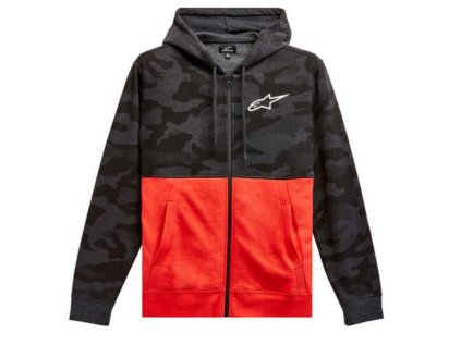 Pánská šedo-oranžová mikina CAMO BLOCK HOODIE Alpinestars 1213-51050 1816 (Varianta S)