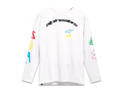 Pánské bílé tričko BRUNDO LS CSF TEE Alpinestars 1244-71010 20 (Varianta M)