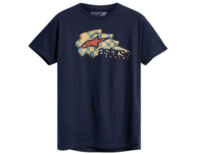 Pánské modré tričko TORQUED TEE Alpinestars 1233-72170 70 (Varianta S)