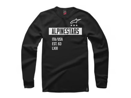 Pánská černá mikina VALIANT CREW Alpinestars 1036-51007 10 (Varianta M)