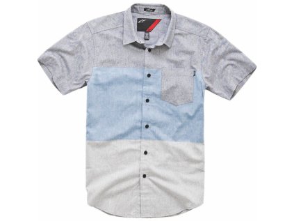 Pánská šedá košile STAVA SS Alpinestars krátka 1014-32003 72 (Varianta S)