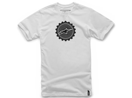 Pánské bílé tričko GEARED TEE Alpinestars krátké 1018-72014 20 (Varianta S)