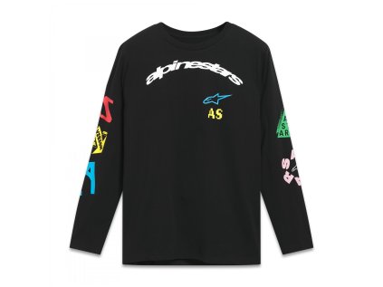 Pánské černé tričko BRUNDO LS CSF TEE Alpinestars 1244-71010 10 (Varianta M)