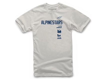 Pánské bílé tričko STACKER TEE Alpinestars 1213-72630 20 (Varianta S)