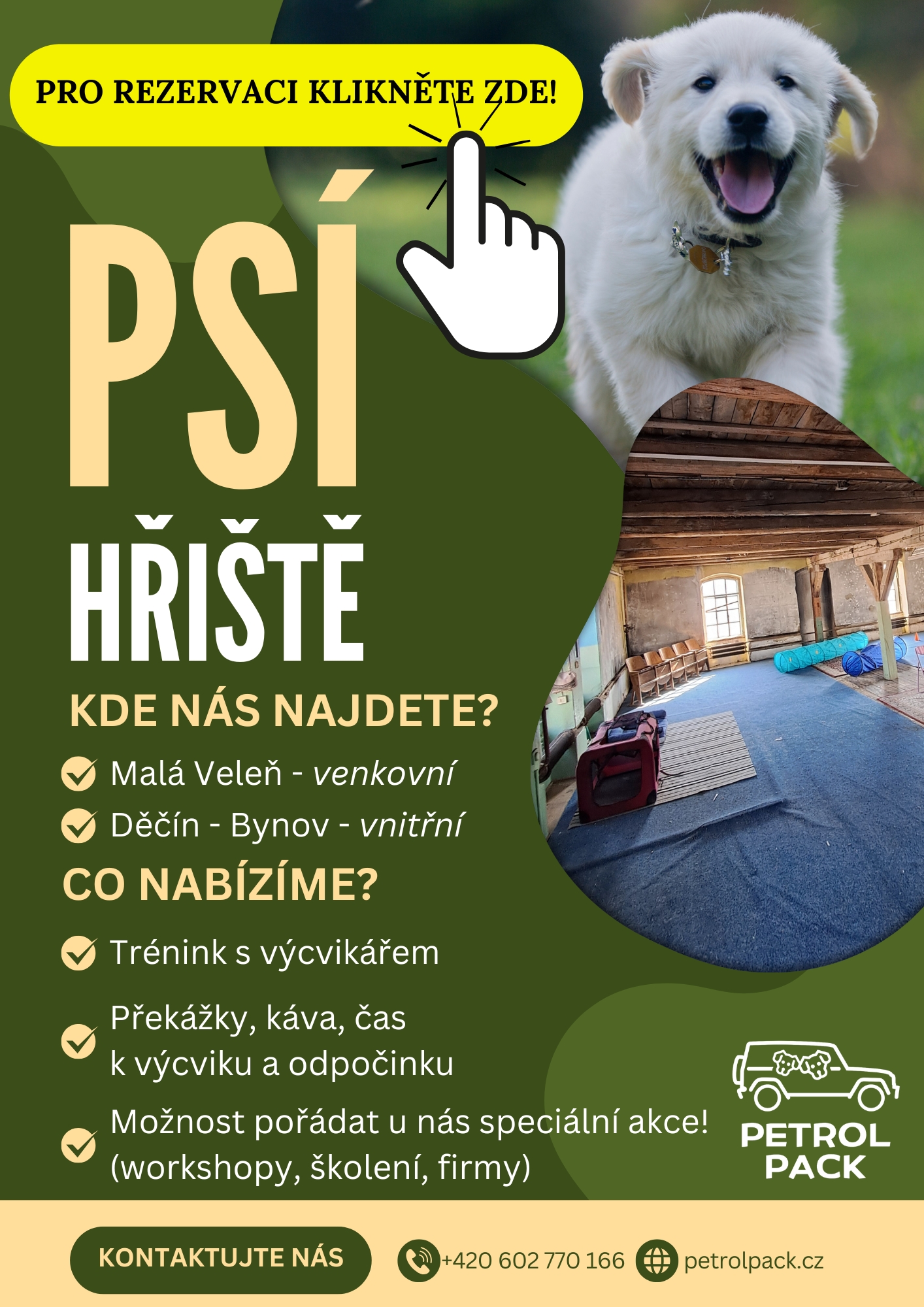 Dvojitá zábava pro vaše psy: Kryté i venkovní hřiště v Děčíně a Malé Veleni!