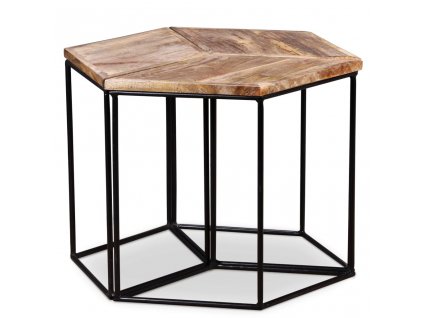 Konferenční stolek masivní mangovníkové dřevo 56 x 48 x 40 cm