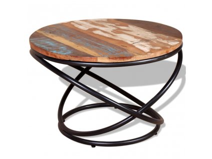 Konferenční stolek masivní regenerované dřevo 60x60x40 cm