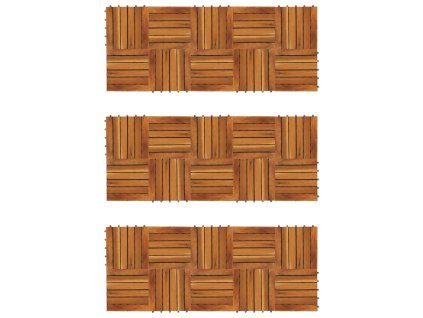 30 ks akáciové terasové dlaždice 30 x 30 cm vertikální vzor