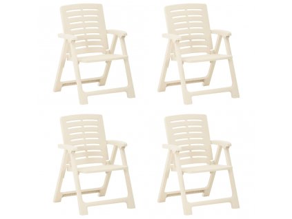 Zahradní židle 4 ks plastové bílé