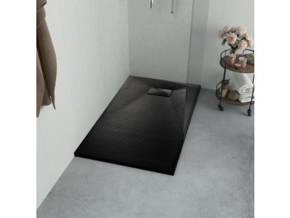 Sprchová vanička SMC černá 90 x 80 cm