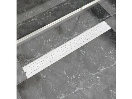 Rovný sprchový odtokový žlab bubliny 930x140 mm nerezová ocel
