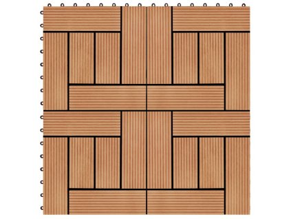 22 ks terasové dlaždice 30 x 30 cm 2 m² WPC barva teak