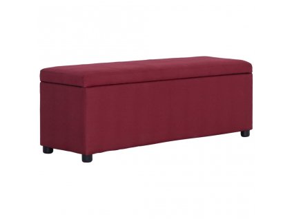 Lavice s úložným prostorem 116 cm vínová polyester