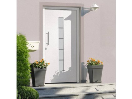 Vchodové dveře hliník a PVC bílé 100 x 200 cm