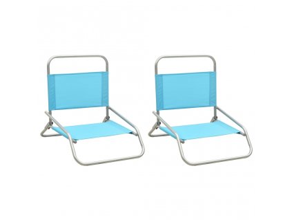 Skládací plážové židle 2 ks tyrkysové textil