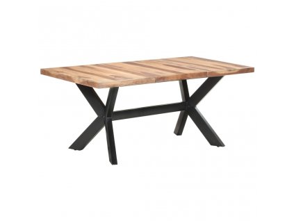Jídelní stůl 180 x 90 x 75 cm masivní dřevo sheeshamový vzhled